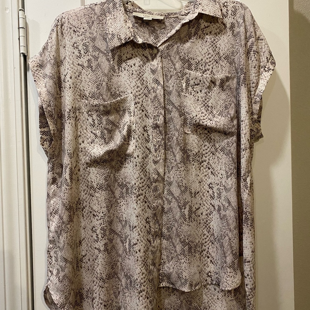 Snakeskin Print Blouse